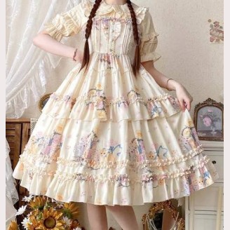 Sunflowers and Cats Classic Lolita Dress JSK (WS205)